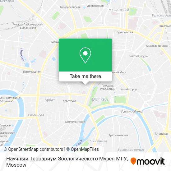 Научный Террариум Зоологического Музея МГУ map