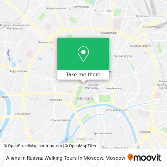 Aliens In Russia: Walking Tours In Moscow map