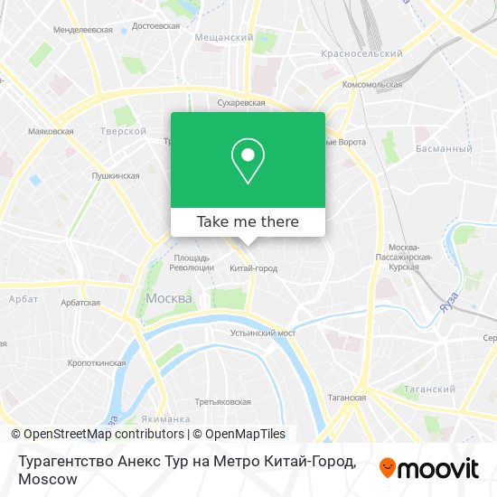 Турагентство Анекс Тур на Метро Китай-Город map