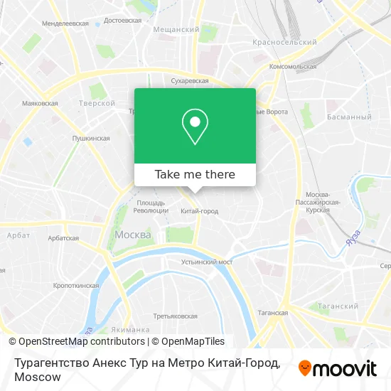 Турагентство Анекс Тур на Метро Китай-Город map
