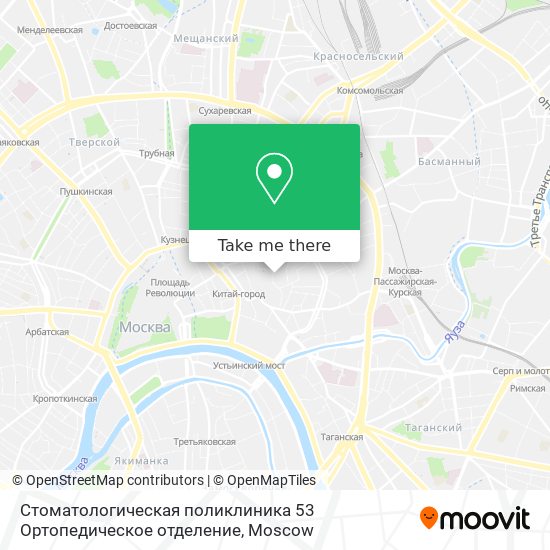 Стоматологическая поликлиника 53 Ортопедическое отделение map