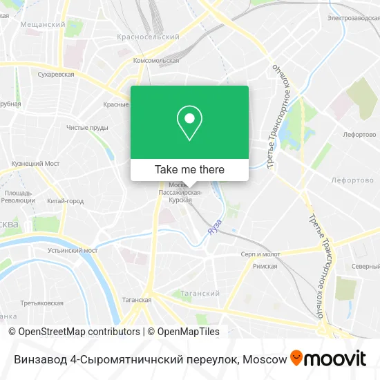 Винзавод 4-Сыромятничнский переулок map