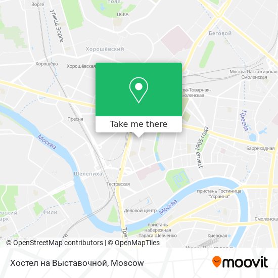 Хостел на Выставочной map