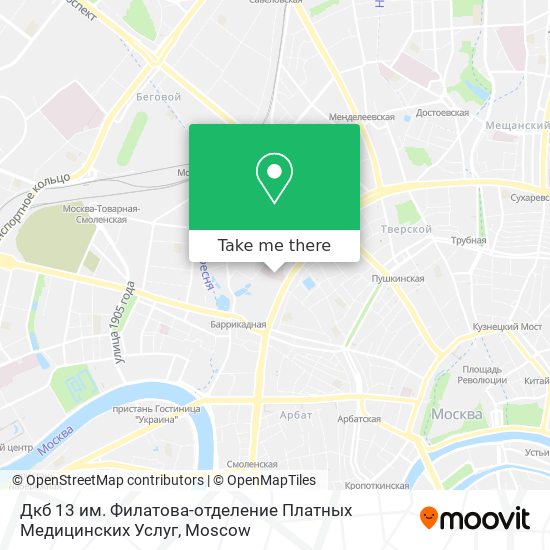 Дкб 13 им. Филатова-отделение Платных Медицинских Услуг map