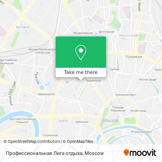 Профессиональная Лига отдыха map