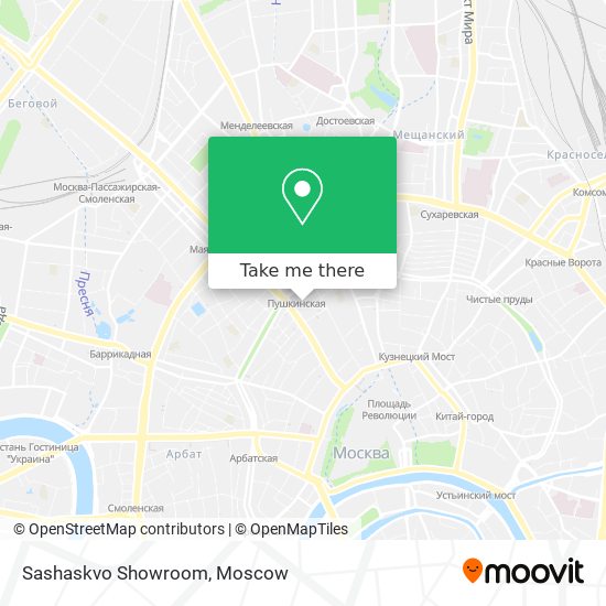 Sashaskvo Showroom map