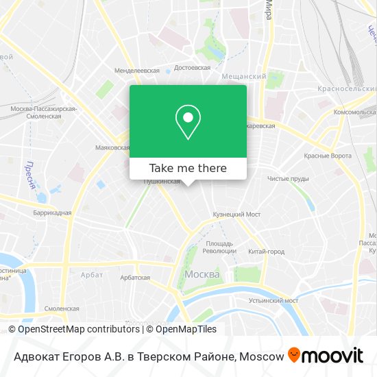 Адвокат Егоров А.В. в Тверском Районе map