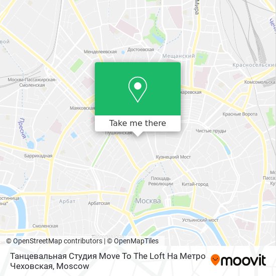 Танцевальная Студия Move To The Loft На Метро Чеховская map