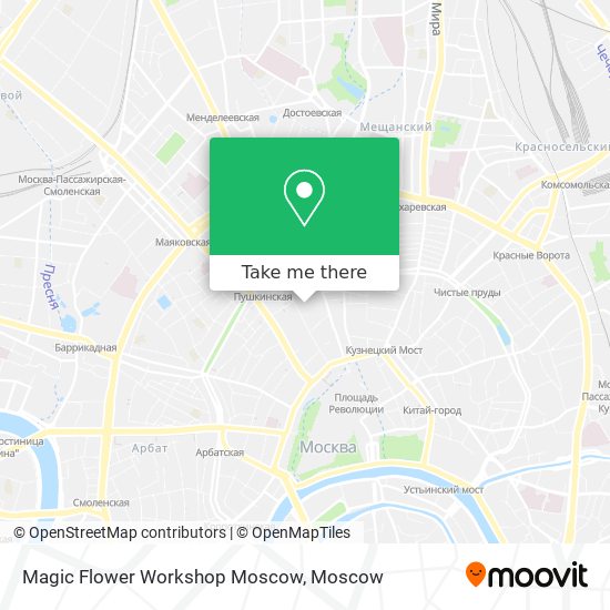 Magic Flower Workshop Moscow map
