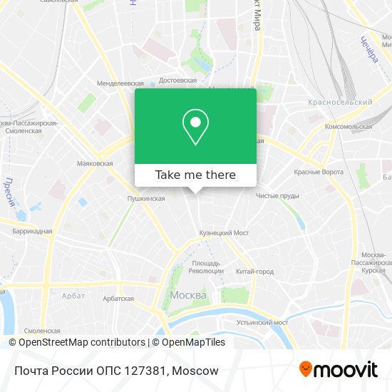 Почта России ОПС 127381 map