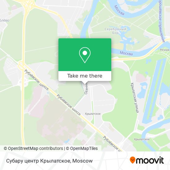 Субару центр Крылатское map