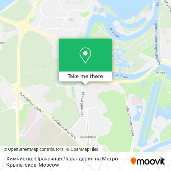 Химчистка-Прачечная Лавандерия на Метро Крылатское map