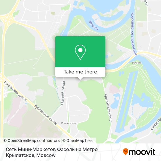 Сеть Мини-Маркетов Фасоль на Метро Крылатское map