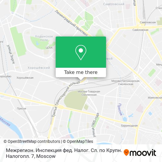 Межрегион. Инспекция фед. Налог. Сл. по Крупн. Налогопл. 7 map