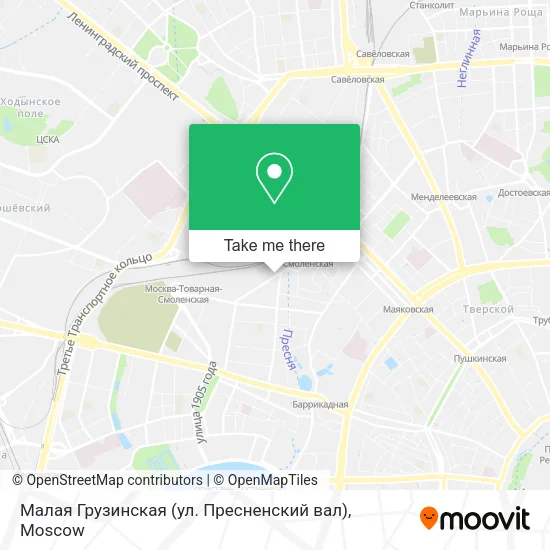 Малая Грузинская (ул. Пресненский вал) map