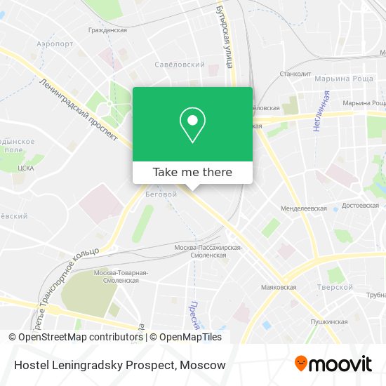 Hostel Leningradsky Prospect map