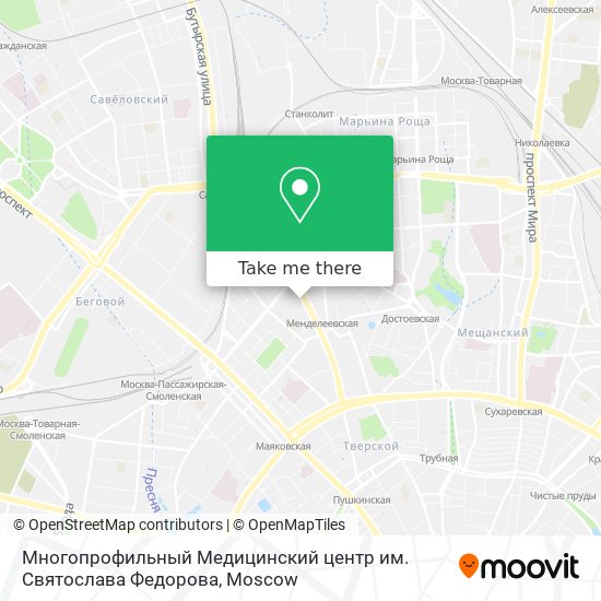 Многопрофильный Медицинский центр им. Святослава Федорова map