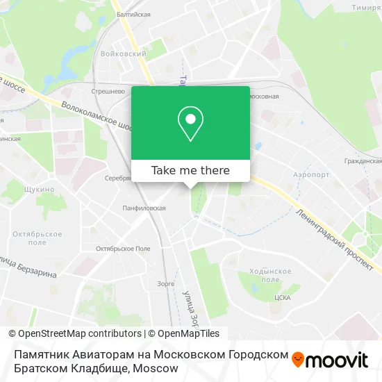Памятник Авиаторам на Московском Городском Братском Кладбище map