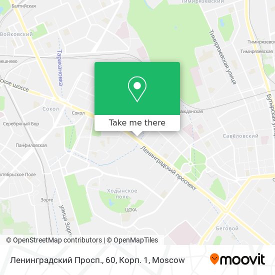 Ленинградский Просп., 60, Корп. 1 map
