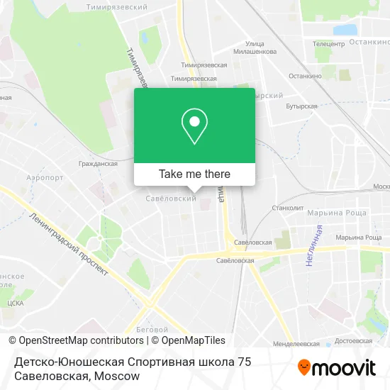 Детско-Юношеская Спортивная школа 75 Савеловская map