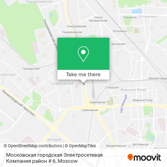 Московская городская Электросетевая Компания район # 6 map