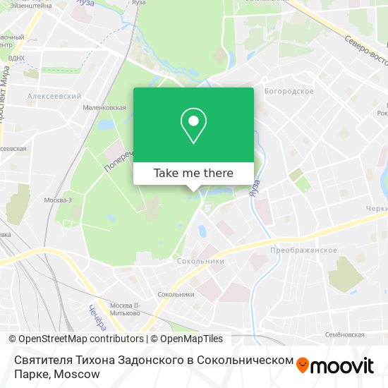 Святителя Тихона Задонского в Сокольническом Парке map