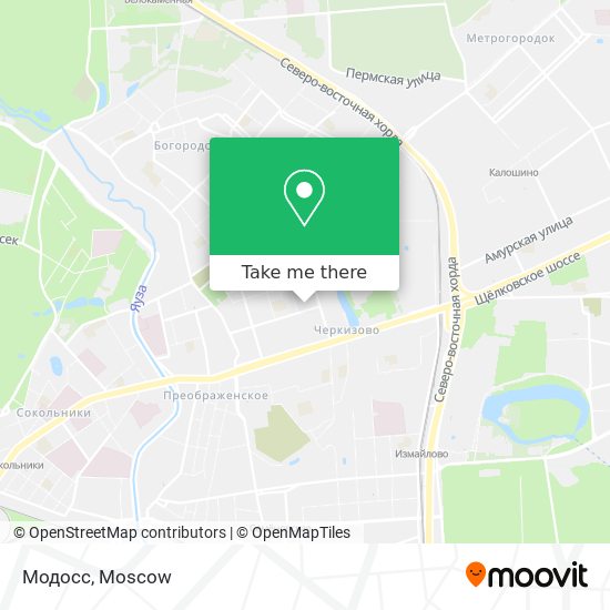 Модосс map