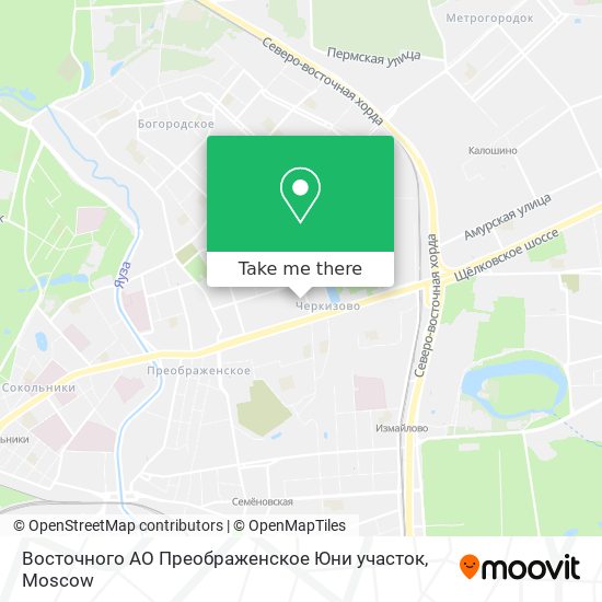 Восточного АО Преображенское Юни участок map