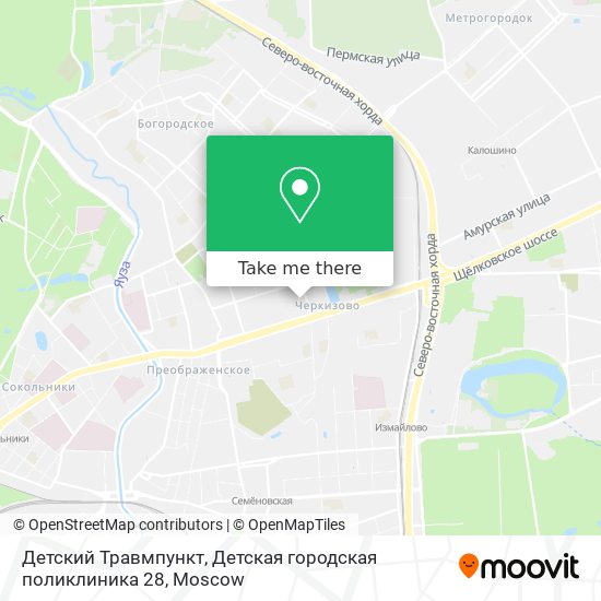 Детский Травмпункт, Детская городская поликлиника 28 map