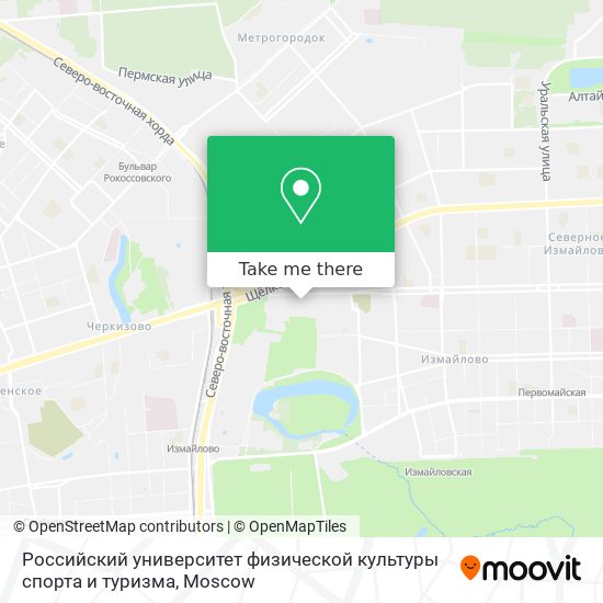 Российский университет физической культуры спорта и туризма map