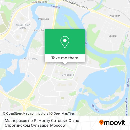 Мастерская по Ремонту Сотовых Ов на Строгинском бульваре map