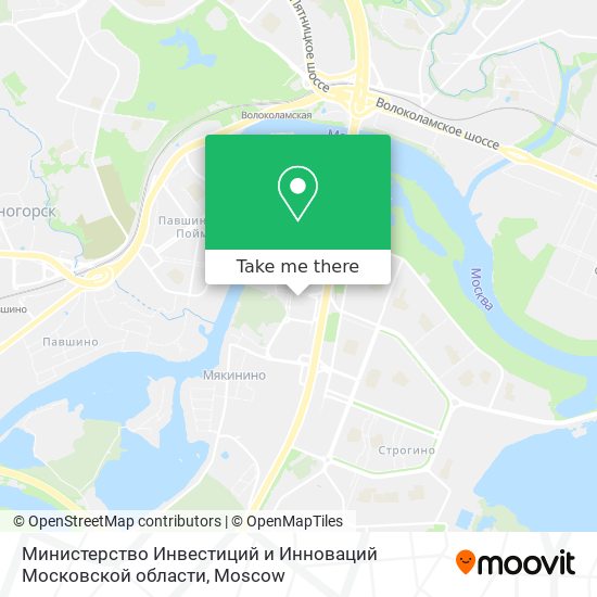 Министерство Инвестиций и Инноваций Московской области map