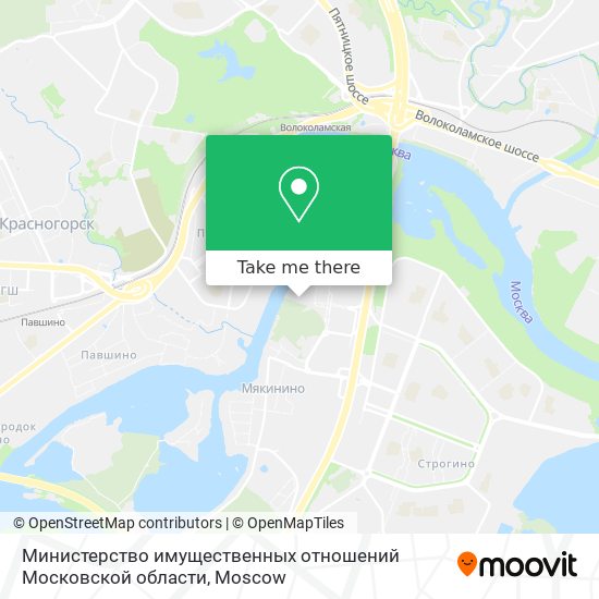 Министерство имущественных отношений Московской области map