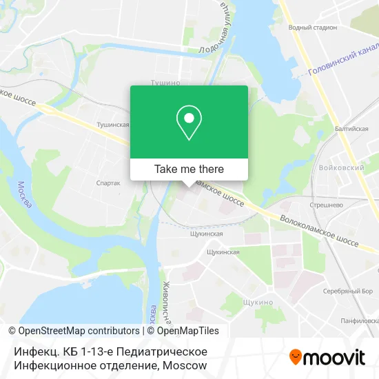 Инфекц. КБ 1-13-е Педиатрическое Инфекционное отделение map