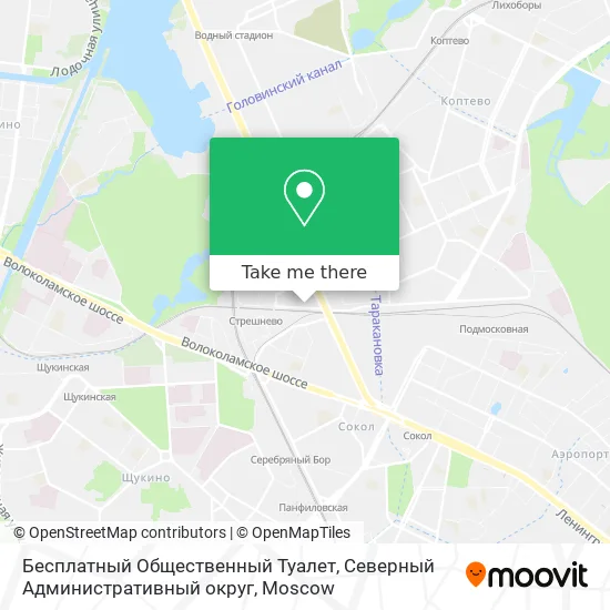 Бесплатный Общественный Туалет, Северный Административный округ map