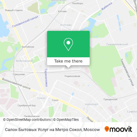 Салон Бытовых Услуг на Метро Сокол map