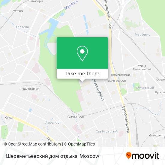 Шереметьевский дом отдыха map