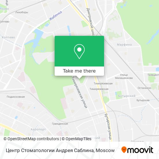 Центр Стоматологии Андрея Саблина map