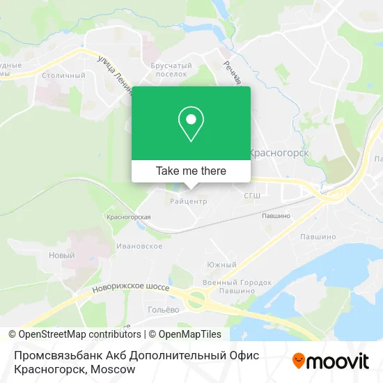 Промсвязьбанк Акб Дополнительный Офис Красногорск map