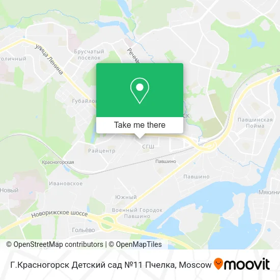 Г.Красногорск Детский сад №11 Пчелка map