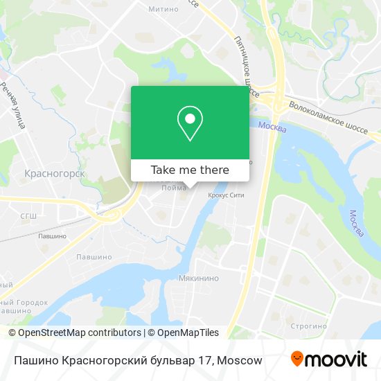 Пашино Красногорский бульвар 17 map