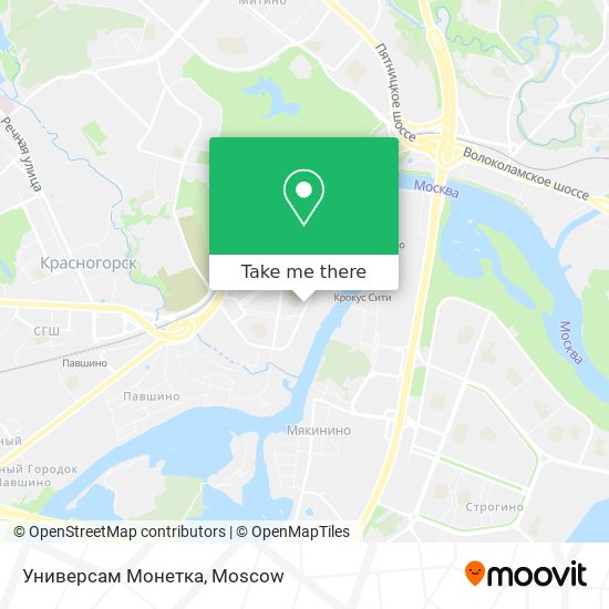 Универсам Монетка map