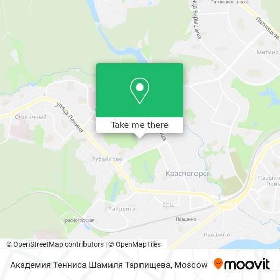 Академия Тенниса Шамиля Тарпищева map
