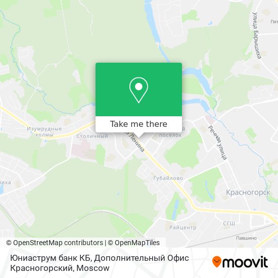 Юниаструм банк КБ, Дополнительный Офис Красногорский map