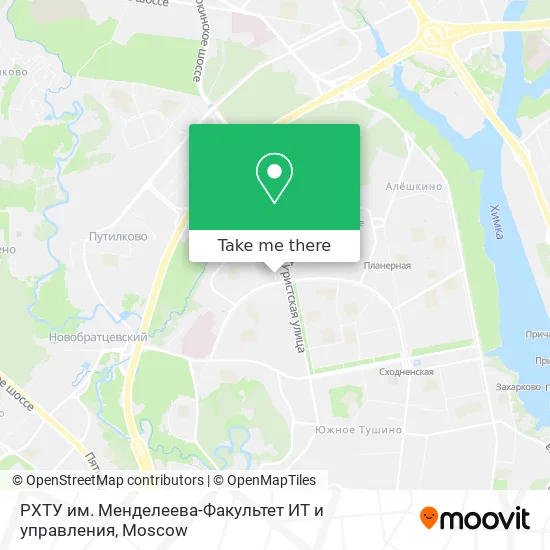 РХТУ им. Менделеева-Факультет ИТ и управления map