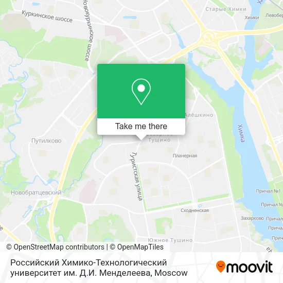 Российский Химико-Технологический университет им. Д.И. Менделеева map