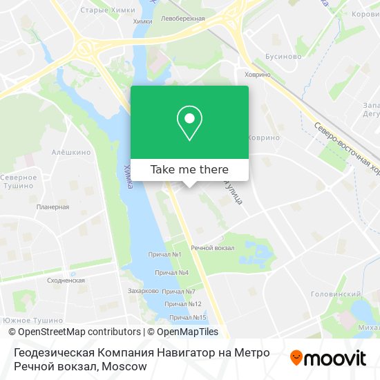 Геодезическая Компания Навигатор на Метро Речной вокзал map