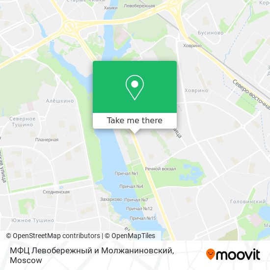 МФЦ Левобережный и Молжаниновский map