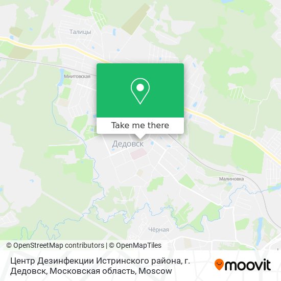 Центр Дезинфекции Истринского района, г. Дедовск, Московская область map