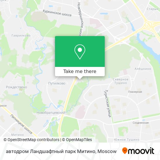 автодром Ландшафтный парк Митино map